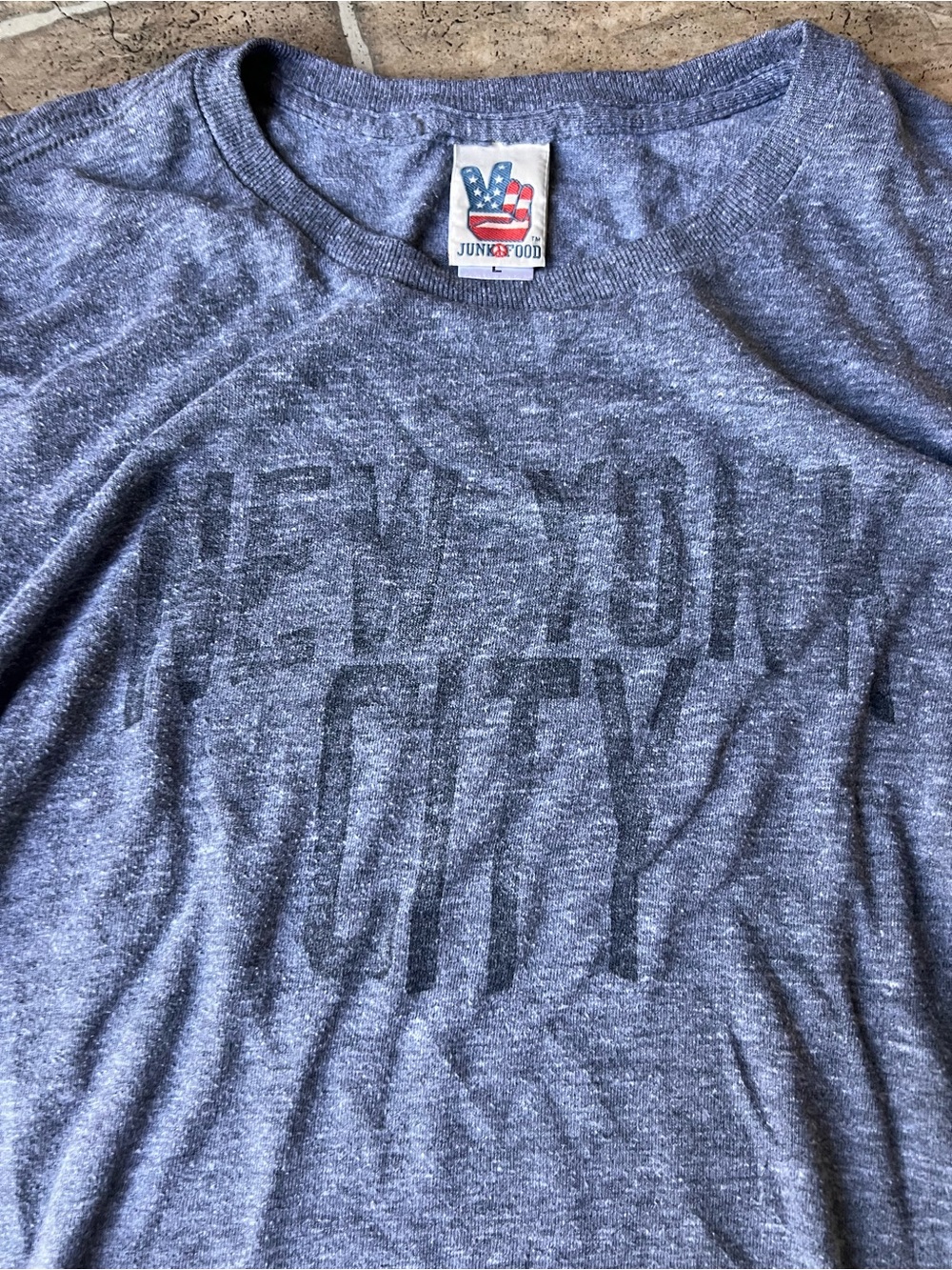 Junk Food Clothing Heather Gray New York Graphic Tee